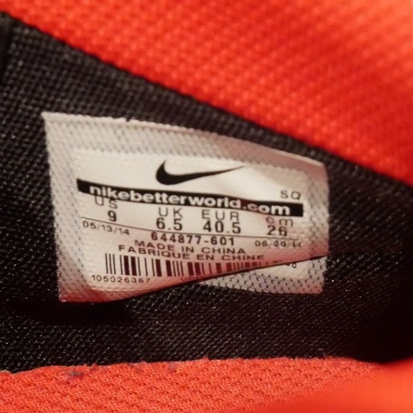 Nike Dunk High Women's Suede Burgundy Wine Orange Lined Sneakers Size 9 - Picture 9 of 10